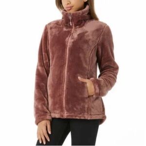 32 Degrees Heat Women's Full Zip Plush Jacket Dusty Rose M